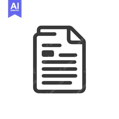 Premium design asset: Stylized Document Icon with Folded Corner and Text Blocks, Dark Gray o