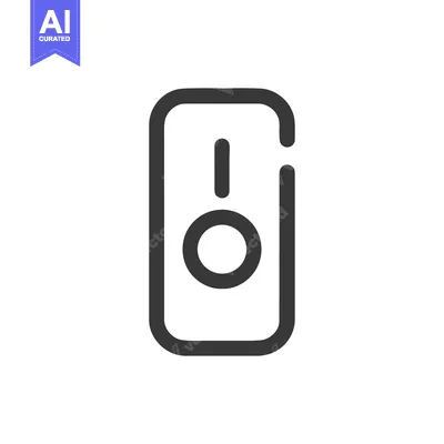Aset desain premium: Minimalist Smart Home Device Icon with Rounded Rectangular Shape