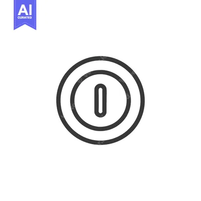 Aset premium populer: Minimalist Power Button Icon: Clean Line Art on White Background