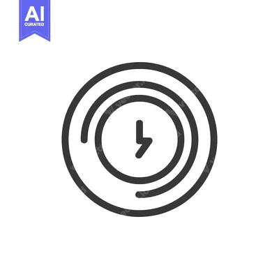 Aset premium populer: Concentric Circles with Arrow, Minimalist Icon Design on White Backgro