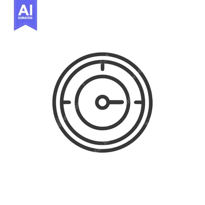 Aset desain premium: Minimalist Speedometer Icon: Precise Measurement, Modern Design, Clean