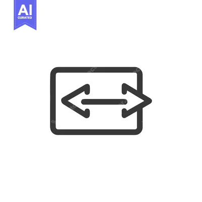 Aset premium populer: Simple Black Arrow Icon Pointing Left and Right in Box