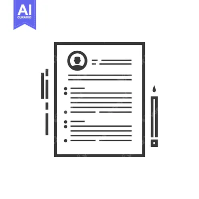 Resume Document with Profile Picture and Pencil