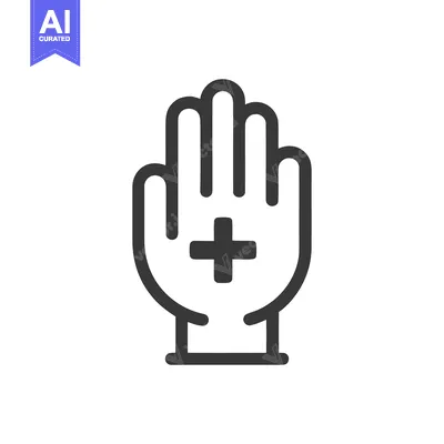 Premium design asset: Medical Hand Icon: Symbol of Healthcare, Protection, and Assistance