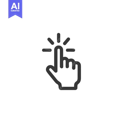 Premium design asset: Finger Tap Icon: Bold Line Art Symbolizing Touch Interaction and Selec