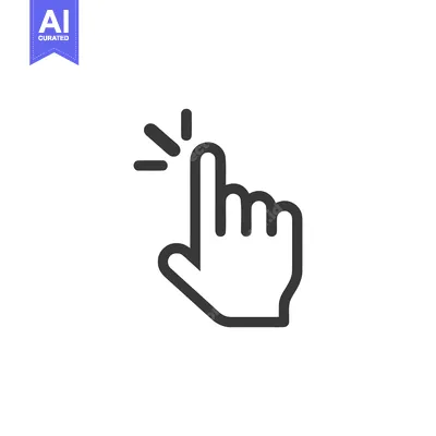 Popular premium asset: Finger Tap Icon: Minimalist Design with Action Indication on White Bac