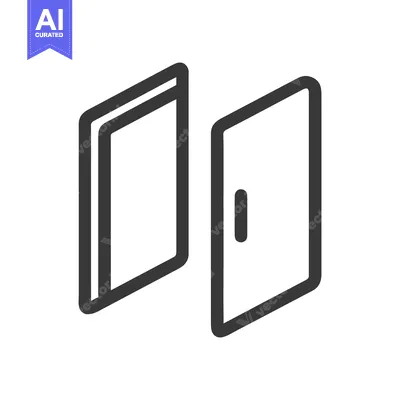 Open Doorway Icon: Minimalist Design, Symbolic Passage, Opportunity Co
