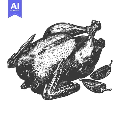 A Roasted Chicken with Herbs Prepared For A Delicious Dinner