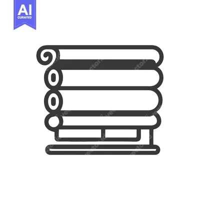 Stacked Towels Icon: Clean, Organized, and Ready for Use
