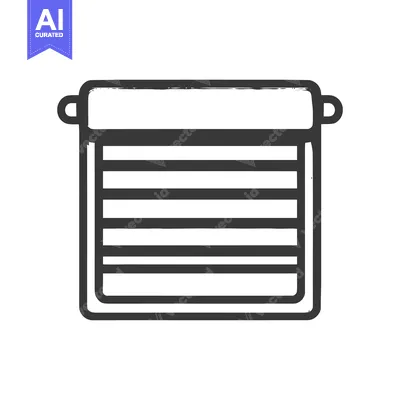 Aset premium populer: Minimalist Sketch of a Drawer with Handles and Horizontal Lines