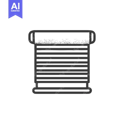 Aset desain premium: Minimalist Black and White Illustration of a Rolled-Up Scroll with Tex