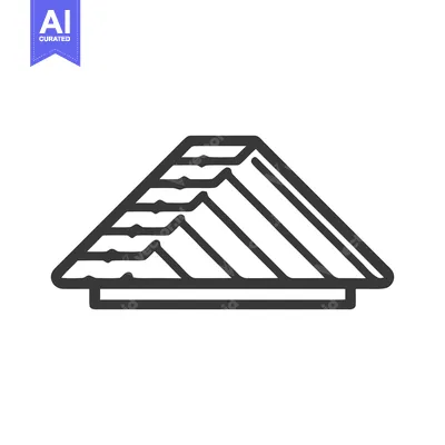 Aset desain premium: Minimalist Pagoda Roof Icon: Simple Asian Architecture Outline
