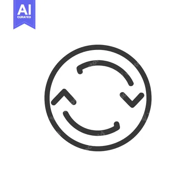 Aset desain premium: Circular Arrow Icon: Simple Refresh Symbol in Black and White