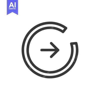 Aset premium populer: Circular Arrow Icon: Login, Sign-in, or Redirect Symbol in Minimalist