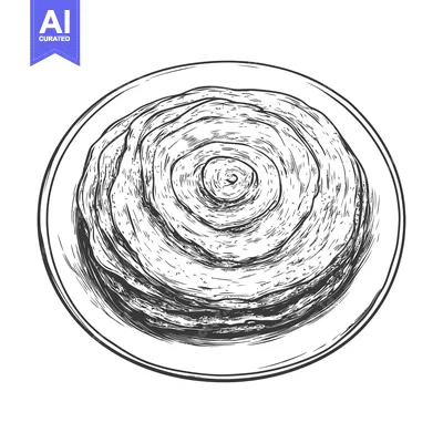 Popular premium asset: A detailed illustration depicts a layered pastry on a plate