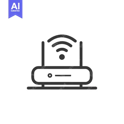 Aset premium populer: Minimalist WiFi Router Icon: Clean, Modern Design for Connectivity