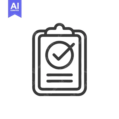 Completed Checklist Icon: Dark Gray Clipboard with Checkmark on White