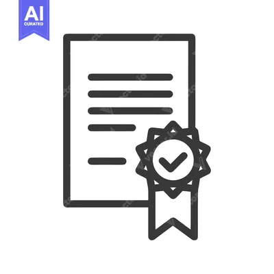 Premium design asset: Certified Document Icon: Approved Paper with Quality Seal of Approval