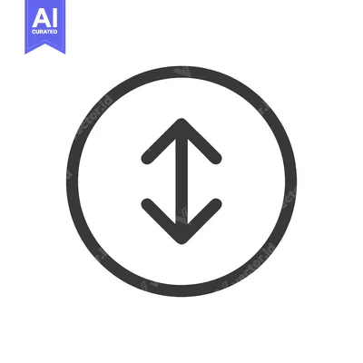 Popular premium asset: Up-Down Arrow Icon in Circle, Simple Directional Symbol