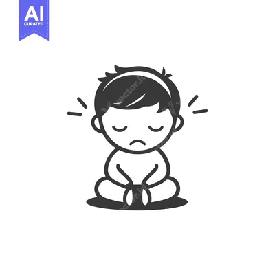 Popular premium asset: Sad Cartoon Character Sitting With Arms Crossed