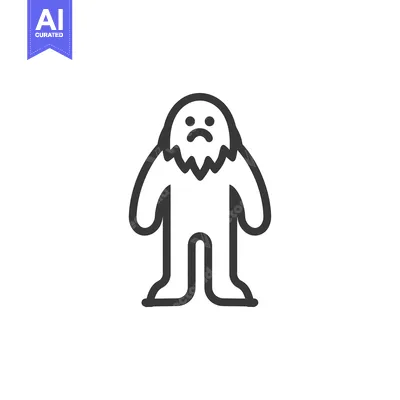 Aset premium populer: Sad Yeti with Long Hair and Big Feet