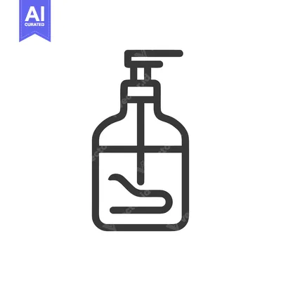 Minimalist Hand Sanitizer Dispenser Icon: Cleanliness and Hygiene Symb