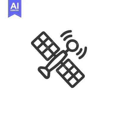 Aset desain premium: Satellite Icon: Communication Technology, Space Exploration, and Globa