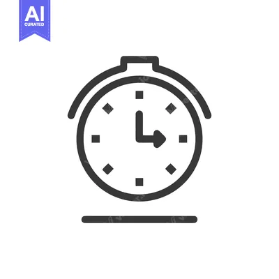 Aset premium populer: Minimalist Alarm Clock Icon: Time Management and Deadline Symbol