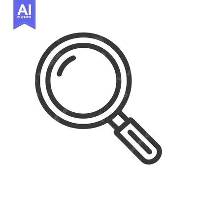 Premium design asset: Magnifying Glass Icon: Sleek, Modern Design for Search and Discovery