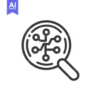 Aset premium populer: Circuit Board Under Magnifying Glass: Technology Exploration Icon