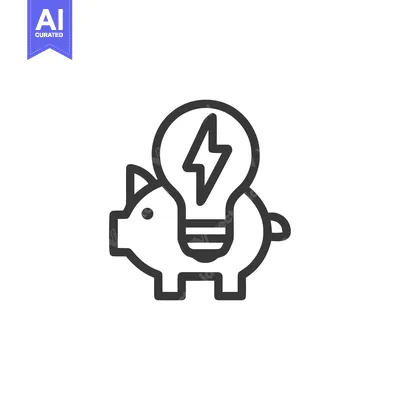 Aset desain premium: Piggy Bank with Lightbulb: Saving Ideas, Financial Innovation Icon