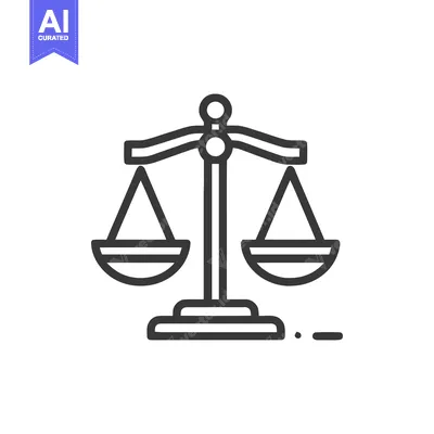 Aset premium populer: Minimalist Scales of Justice Icon: Law, Balance, and Equality Symbol