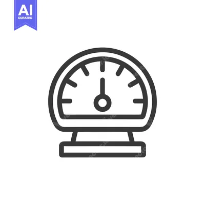 Aset premium populer: Minimalist Weight Scale Icon: Precision Measurement in Bold Outline