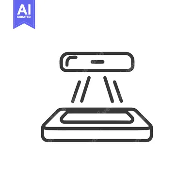 UFO Abduction Icon: Minimalist Black and White Alien Encounter Symbol