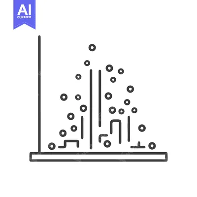 Abstract Data Visualization: Linear Chart with Circular Data Points