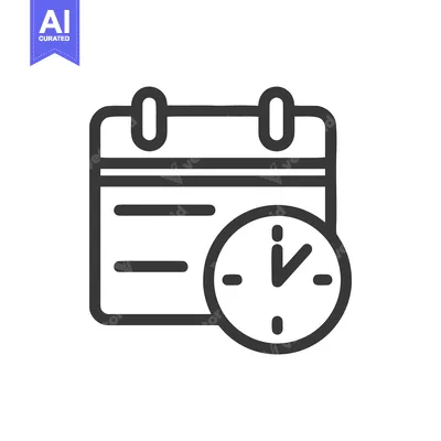 Aset premium populer: Calendar with Clock Icon: Time Management and Scheduling Symbol