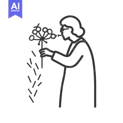 Aset premium populer: Scientist Examining a Plant with Seeds Dispersing