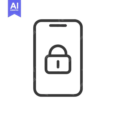 Popular premium asset: Secure Mobile: Smartphone with Padlock Icon for Data Protection