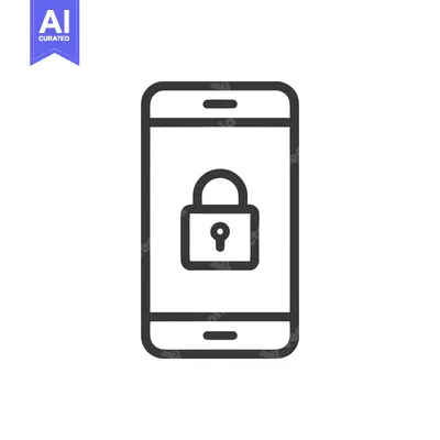 Popular premium asset: Secure Mobile: Smartphone with Padlock Icon for Data Protection