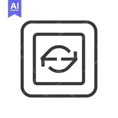 Aset desain premium: Square Icon with Circular Arrows: Exchange, Refresh, or Transfer Symbo