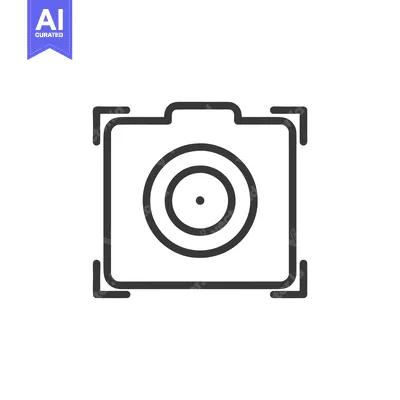 Popular premium asset: Minimalist Camera Icon with Focus Frame, Clean Line Art Style