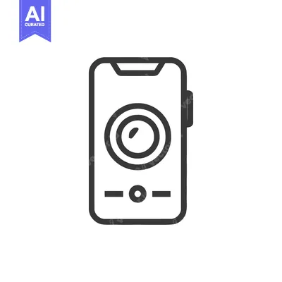 Aset desain premium: Minimalist Smart Home Device Icon with Circular Control