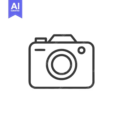 Minimalist Camera Icon: Clean Line Art for Photography Concepts
