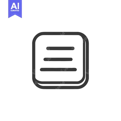 Minimalist List Icon: Rounded Square with Three Horizontal Lines