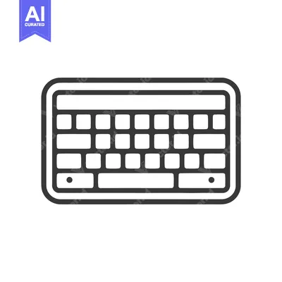 Aset premium populer: Minimalist Keyboard Icon: Clean, Modern Design for Interface Elements