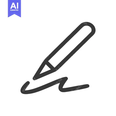 Aset premium populer: Simple Stylus Icon: Writing, Drawing, and Creative Expression