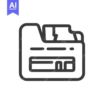 Minimalist Fax Machine Icon: Bold Line Art, Office Equipment Symbol