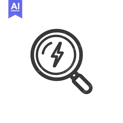 Popular premium asset: Magnifying Glass with Lightning Bolt: Power Search Icon
