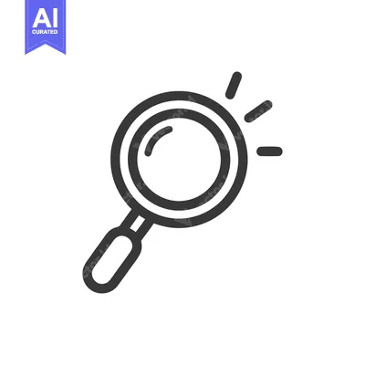Premium design asset: Magnifying Glass Icon with Sparkles, Search and Discovery Symbol