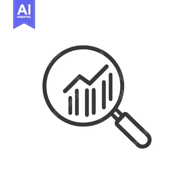 Aset premium populer: Magnifying Glass Inspecting a Rising Bar Graph, Data Analysis Icon